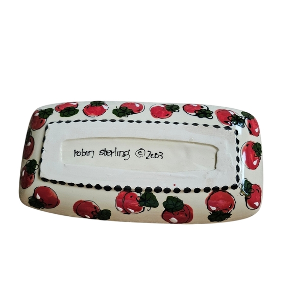 Vintage Robin Young 2003 Colorful Corn Design Rectangular Platter Dish - Picture 2 of 5